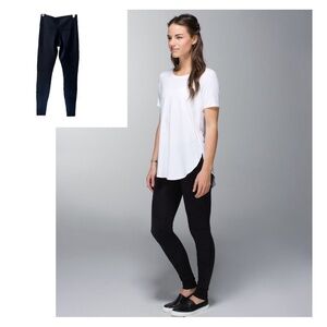 Lululemon Rocket Tight Black / Retro Black Women’s Yoga Leggings SZ 2 NWOT